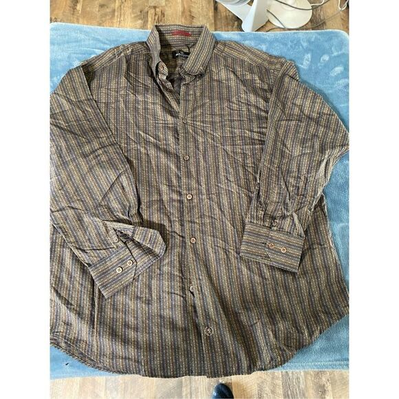 Bugatchi Uomo  Flip Cuff Men's Long Sleeve Button Front Shirt - Picture 1 of 4